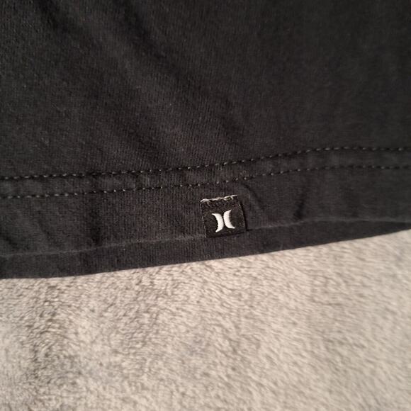 Y2K Hurley T-Shirt Black Abstract Grunge Skater Surfer Short Sleeve Size Medium - Picture 3 of 7